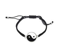 SHINROAD Bracciale da donna decorativo affascinante tai chi yin yang fascino corda per adulti, lega, Secondary Stone