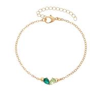 SHINROAD Bracciale dell'amicizia di alta qualità con diamanti a cubo di zucchero, realizzati a mano, con strass che bloccano i colori, gioielli da regalo per donne, lega metallica, Pietra secondaria