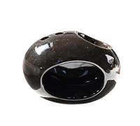 SHINROAD Bruciatore di incenso fatto a mano Supporto Yoga in ceramica Palo Santo Bianco Bianco Moderno Nero Mini Aromaterapia Dishitation Desktop Decorazione Festival Nero