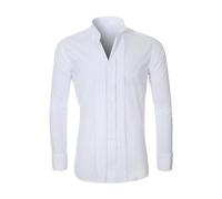 SHINROAD Camicia da sposo da uomo per matrimonio Certo Ecco un titolo del prodotto per l'elenco Mens collare alato manica lunga tinta unita abito business formale ufficio partito, bianco, XL