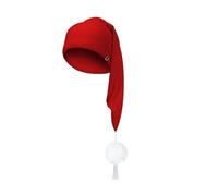SHINROAD Cappello caldo elastico termico regolabile unisex notte cappello con pompon per il freddo design termico elastico, Rosso, S