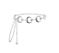 SHINROAD Cintura catena a vita stretta Popolare calante stella del sole della luna donne camicie catena, Metallo, Secondary Stone