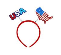 SHINROAD Fascia a tema Usa Bandiera Americana Patriottica Accessorio per capelli per il Giorno dell'Indipendenza Memoriale del 4 luglio 1/15 Pz Copricapo Adulti G