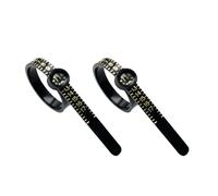 SHINROAD Misuratore di dimensioni della cintura ad anello 2 pezzi Sizer con vetro bloccato per una facile lettura, scala precisa 1-17, misura delle dita flessibile US, 2pcs, plastica, Secondary Stone