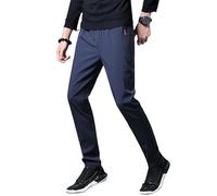 SHINROAD Plus Size Pantaloni della tuta Uomo Pantaloni Sport Ice Silk Asciugatura rapida Slim Fit Tasche laterali con cerniera Coulisse Vita elastica Tinta unita Palestra, Blu, XXX-Large