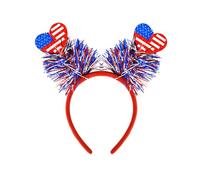 SHINROAD Rosso bianco blu fascia bandiera americana accessori per capelli patriottici per Independence Day Memorial Quarto luglio 1/15 PCS USA -temi copricapo adulti bambini bambini M
