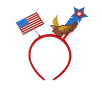 SHINROAD Rosso bianco blu fascia bandiera americana accessori per capelli patriottici per Independence Day Memorial Quarto luglio 1/15 PCS USA -temi copricapo adulti bambini D