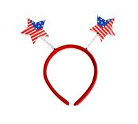 SHINROAD Rosso bianco blu fascia bandiera americana accessori per capelli patriottici per Independence Day Memorial Quarto luglio 1/15 PCS USA -temi copricapo adulti bambini bambini N