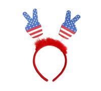 SHINROAD Rosso bianco blu fascia bandiera americana accessori per capelli patriottici per Independence Day Memorial Quarto luglio 1/15 PCS USA -temi copricapo adulti bambini K