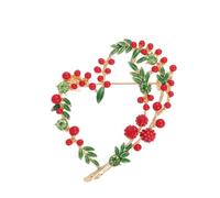 SHINROAD Spilla in lega d'amore vintage a forma di goccia di olio a forma di mimosa, con strass brillanti, per ghirlanda, corpetto per abbigliamento, cappello, decorazione, borsa, lega, strass, smalto