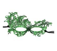 SHINROAD Squisito design in pizzo maschera da donna elegante mezza faccia veneziana per mascherata costume ballo di fine anno Carnevale accessorio facile riutilizzabile verde