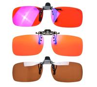 SHINU Clip on per occhiali da vista clip di blocco della luce blu lenti arancioni clip di guida occhiali da sole polarizzati clip on, C4c5c6, EU02JP-C4c5c6