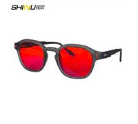 SHINU Marca Sleep Better Lenti rosse Occhiali anti luce blu per uomo Occhiali con lenti arancioni Occhiali da gioco Occhiali per l'aiuto al sonno