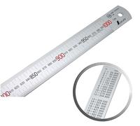 Shinwa 13048 - Righello in acciaio inox, 100 cm, con scala 0,5 mm, righello in acciaio
