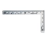 SHINWA 12101 MINI FALEGNAMI L-QUADRATO 10 X 5 cm ACCIAIO INOX METRICO DAL GIA...