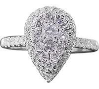 Shiny Drop Diamon Zirconia Ring Band Women'S Ring For Nice processing