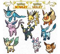Shiny Eeveelution 9 Pokemon Bundle 6IV Eevee Scarlet Violet Con 9 Master Ball SV
