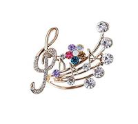 Shiny Nota Musicale Donne Spilla Sciarpa Scialle Clip Anello Clip Regalo di Natale Practical Design