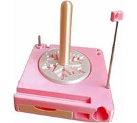 Shiny Portable Multi-Functional Yarn Spool Box, Rotating Pendulum Yarn Ball Dispenser Stand,Upgraded Yarns Holder for Knitting and Crocheting, Yarns Spinner as Gift for Knitting Lovers (Pink)