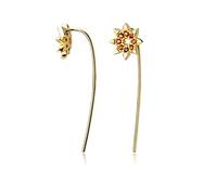 Shiny Zircon Sunflower Dangle Earfor Women Ol Jewelry