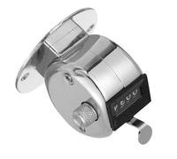 SHINYPASING Contatore Meccanico Manuale in Metallo Base Rotonda Stabile, Contatore Digitale Portatile per Statistica Flusso Persone, Uso Sportivo, Insegnamento e Fitness, Dimensioni Compatte