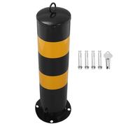 SHINYPASING Dissuasore di Sicurezza in Acciaio Inox 50 Cm Spessore 0,6 Mm Fissaggio a Vite, Colonna di Avvertimento Brillante per Parcheggio e Accessori Garage, Barriera per Vialetto