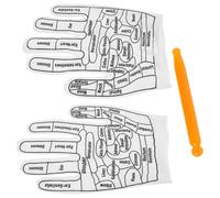 SHINYPASING Guanti Elastici da Massaggio con Agopressione per Mani e Dita, Strumento Portatile per Riflessologia Palmare, Set con Bastoncino Massaggiante Anti-affaticamento per Relax