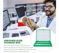 SHINYPASING Scatola Portaoggetti in Plastica per Vetrini da Microscopio, Contenitore Scorrevole per Diapositive, Supporto per Conservazione Sicura di 100 Vetrini, per Laboratori, Scuole e Uso