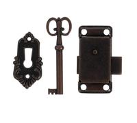 SHINYPASING Serrature Antiche in Metallo 2 Set Serrature Vintage per Armadietti e Mobili in Legno Chiusura a Chiave, Perfette per Portagioie, Cassetti e Armadi