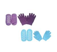 SHINYPASING Set 2 Pezzi Guanti e Calzini in Gel Idratanti da Donna per Mani e Piedi Secchi, Design Elastico e Comfort per Uso Spa e Cura della Pelle a Casa