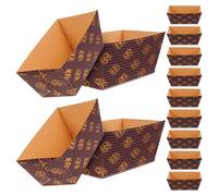 SHINYPASING Set 25 Pirottini Rettangolari per Torte in Carta Resistente al Calore 80x40x40 Mm, Teglie di Carta per Plumcake Monouso Impilabili, Adatti per Casa e Uso Professionale