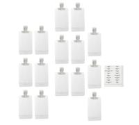 SHINYPASING Set da 16 Contenitori Cosmetici da Viaggio in Pet 100ml Pratici e Sicuri per Creme e Shampoo per Vacanze e Campeggio