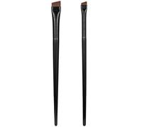 SHINYPASING Set da 3 Pennelli per Sopracciglia e Eyeliner Angolati Ultra Sottili Manico in Legno Comodo e Facile da Trasportare per Principianti e Professionisti del Trucco