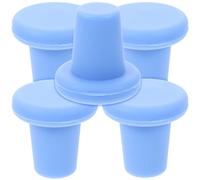 SHINYPASING Set da 5 Tappi per Bottiglie in Silicone a Forma di T, Tappi Sigillanti per Vino e Spumante, Riutilizzabili per Casa, Bar e Feste, Colore Blu