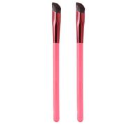 SHINYPASING Set di 2 Pennelli Sopracciglia Professionali in Fibra Artificiale Design Angolato Portatile per Trucco Occhi Preciso e Naturale per Donne e Ragazze