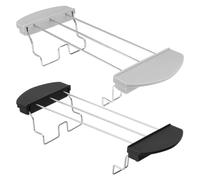 SHINYPASING Supporto per Fette di Pane in Silicone e Acciaio Inox 2 Pezzi, Griglia Riscaldante per Tostapane Compatta e Lavabile in Lavastoviglie, Accessorio Cucina per Riscaldare Pane e