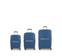 Shinyuu - Set di valigie (cabina, media e grande), con capacità fino a 221 l, blu