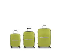 Gabol Shinyuu 4 ruote Set di valigie 3 pezzi con piega di espansione verde