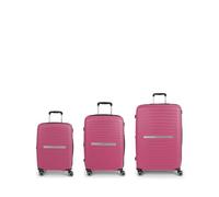 Shinyuu - Set di valigie (cabina, media e grande), con capacità fino a 221 l, Rosa