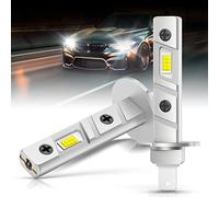 SHINYY Lampadine H1 LED Fari per Auto e moto, 16000LM 6500K Bianco Freddo 12V Abbagliante e Anabbaglianti 300% Luminoso Kit di Conversione Senza Ventola, 1:1 Sostituire Lampade alogene e Xeno