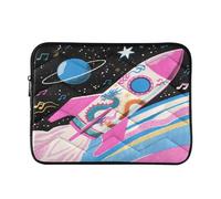 Ship Space - Custodia morbida per computer portatile, trapuntata, 15-16 pollici, colore: nero