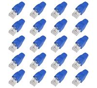 ShipeeKin 20PCS schermato spine modulari di rete RJ45 Ethernet CAT5e Cat5 Cat 5e CAT6 CAT6E 8P8 C UTP STP 50U placcato oro cavo LAN Plug (Blu)