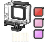 ShipeeKin Custodia impermeabile di ricambio con filtri rossi e inserti antiappannamento compatibile per Gopro Hero 7 Black/ (2018) /6/5 Camera, Guscio protettivo da immersione