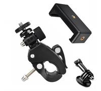 ShipeeKin Supporto per smartphone a sgancio rapido per montaggio a morsetto per fotocamera per serie Gopro Hero, action camera, reflex, supporto per microfono, biciclette o manubrio φ17-35 mm