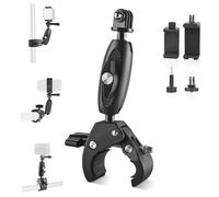 ShipeeKin Supporto per telecamera per moto a 360° Supporto per manubrio per tutte le serie Gopro Hero Osmo Action Insta360 SJCAM EK7000 Dragon Touch Yi 4K con Adattatore per filettatura 1/4"-20