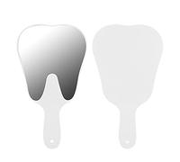 Shipenophy Specchio, Simpatico Specchietto a Forma di Dente per L'osservazione Orale, con Pellicola Protettiva Trasparente, Formato Mini, 3 Colori, Materiale PC, 25 X 13,5 Cm (Bianca)