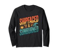 Shipfaced & Sunburned Divertente Crociera Bere Maglia a Manica