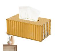 Shipping Container Paper Holder - Container Tissue Storage Dispenser, Exquisite Stylish Tissue Box Storage Case For Living Room Study Room Kitchen Work Area Bedroom, Durable Practical Home Organizatio