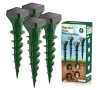 Shiptree Dissuasori per Talpe 4 Pezzi, Dissuasori per Topi, Repellente per Talpe, Ultrasuoni per Talpe, Dissuasore Solare per Giardino e Campeggioi