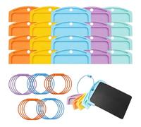 SHIQAUN - Confezione da 20 porta carte Yoto con 20 anelli | Riutilizzabili, supporti in plastica, porta carte da viaggio, accessori compatibili con Yoto Mini Player
